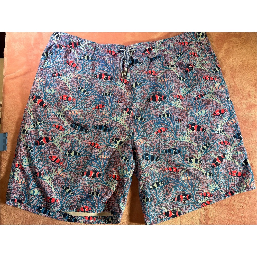 Peter Millar mens printed swimming trunks size XL